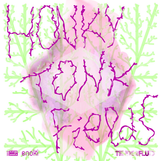 Tenderfluid #1 : Honky Tonk Fields _ Juliette Gelli~, Honky Tonk Fields, risographie rose et vert fluo, encre de chou, bicarbonate, jus de citron, sur papier, 2021. Tenderfluid #1 _ Honky Tonk Fields _ Comissaires d'exposition : Collectif Enoki + Pascal Mouisset_ EXPOSITION : 6 – 18 JUILLET 2021 _ ESPACE VOLTAIRE : 75011 Paris _ avec le soutien de Plateau Urbain et de la DRAC Île-de-France dans le cadre l’Été Culturel. #tenderfluid #honkytonkfields